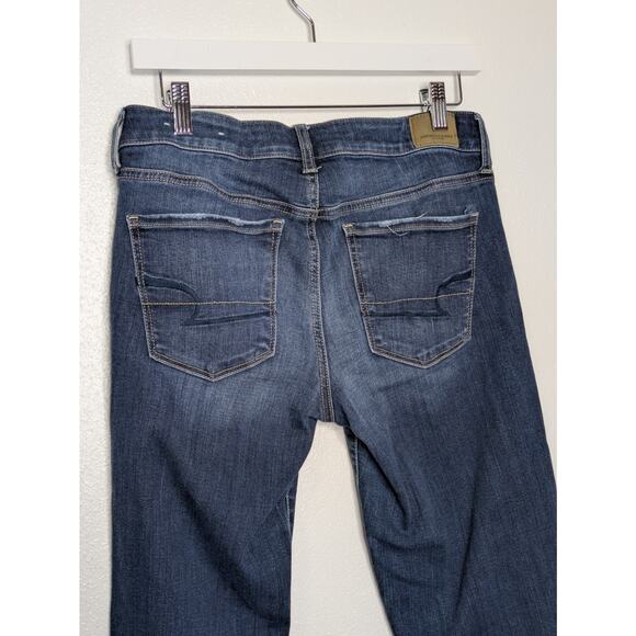 American Eagle Women's Super Super Stretch Blue Hi-Rise Jeggings Size 8 R - Picture 3 of 7